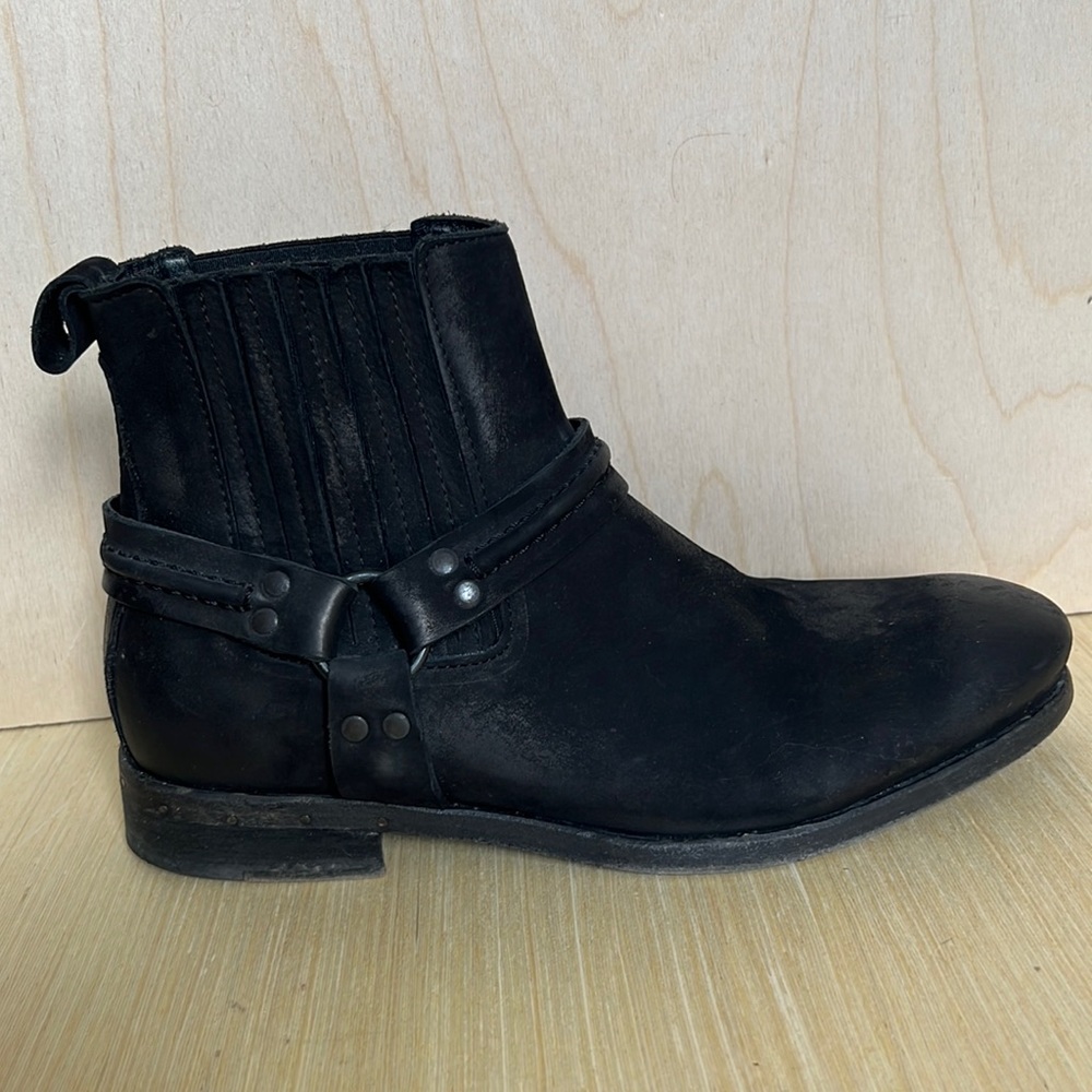 All Saints Dakota black leather ankle boot